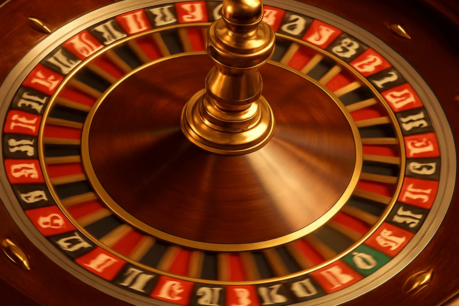 Live roulette wheel spinning with physical ball in motion